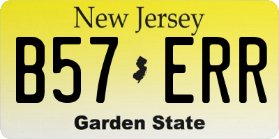 NJ license plate B57ERR