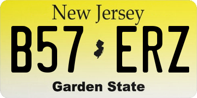 NJ license plate B57ERZ