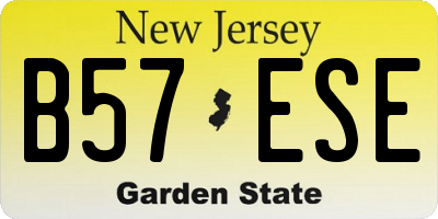 NJ license plate B57ESE