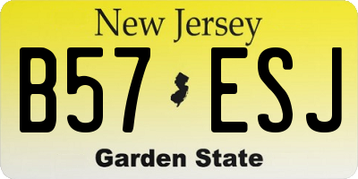 NJ license plate B57ESJ