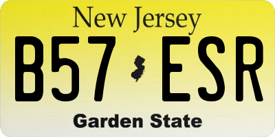 NJ license plate B57ESR