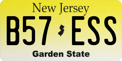 NJ license plate B57ESS