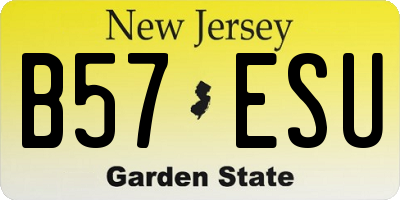 NJ license plate B57ESU