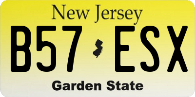 NJ license plate B57ESX