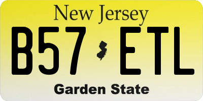 NJ license plate B57ETL