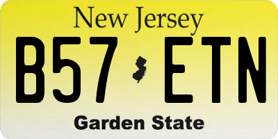 NJ license plate B57ETN