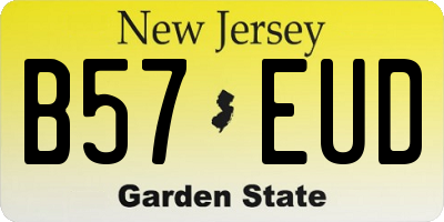 NJ license plate B57EUD