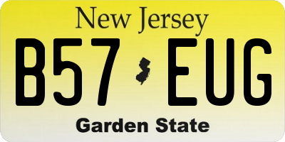 NJ license plate B57EUG