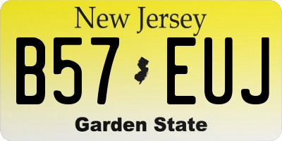 NJ license plate B57EUJ