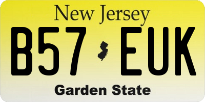 NJ license plate B57EUK