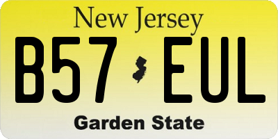 NJ license plate B57EUL