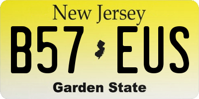 NJ license plate B57EUS