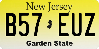 NJ license plate B57EUZ