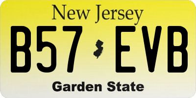 NJ license plate B57EVB