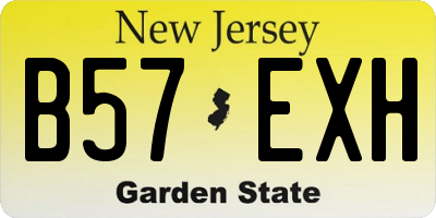 NJ license plate B57EXH