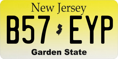 NJ license plate B57EYP