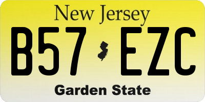 NJ license plate B57EZC