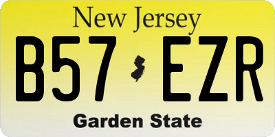 NJ license plate B57EZR
