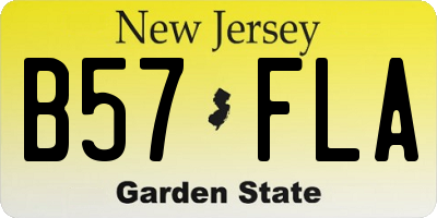 NJ license plate B57FLA