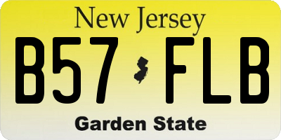 NJ license plate B57FLB