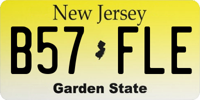NJ license plate B57FLE