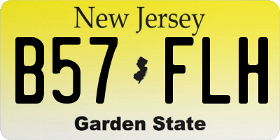 NJ license plate B57FLH