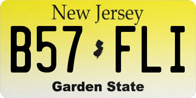 NJ license plate B57FLI