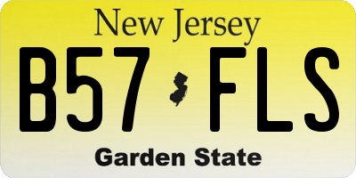 NJ license plate B57FLS