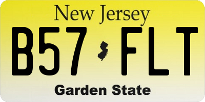 NJ license plate B57FLT