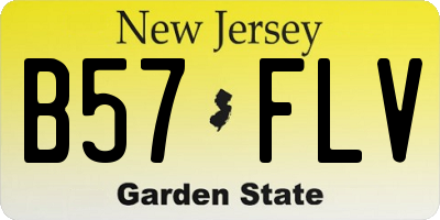 NJ license plate B57FLV
