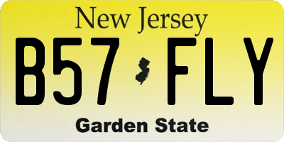 NJ license plate B57FLY