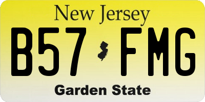 NJ license plate B57FMG