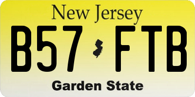 NJ license plate B57FTB