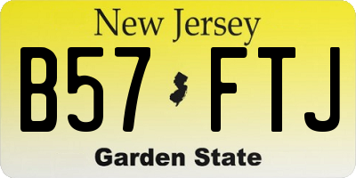 NJ license plate B57FTJ