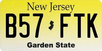 NJ license plate B57FTK