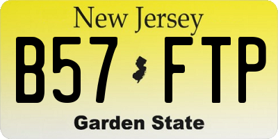 NJ license plate B57FTP