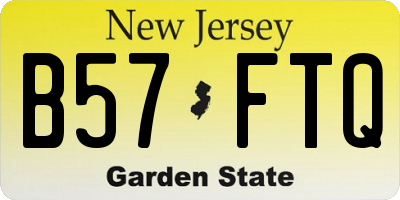 NJ license plate B57FTQ
