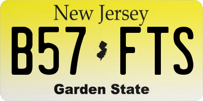 NJ license plate B57FTS