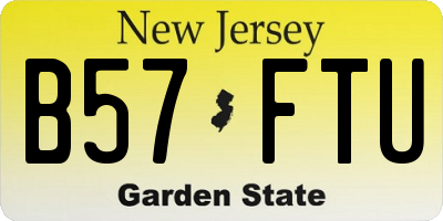 NJ license plate B57FTU