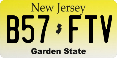 NJ license plate B57FTV