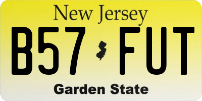 NJ license plate B57FUT