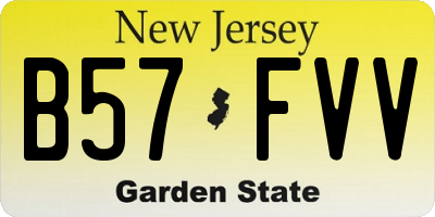 NJ license plate B57FVV