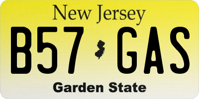 NJ license plate B57GAS