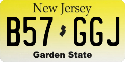 NJ license plate B57GGJ