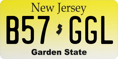 NJ license plate B57GGL