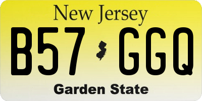 NJ license plate B57GGQ