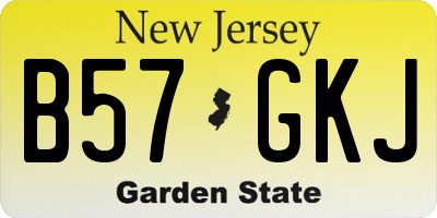 NJ license plate B57GKJ