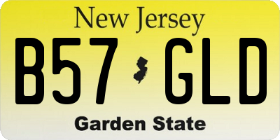 NJ license plate B57GLD