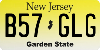 NJ license plate B57GLG