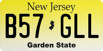 NJ license plate B57GLL